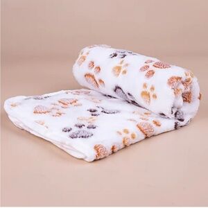Paw Print Soft Cozy Small Pet Blanket